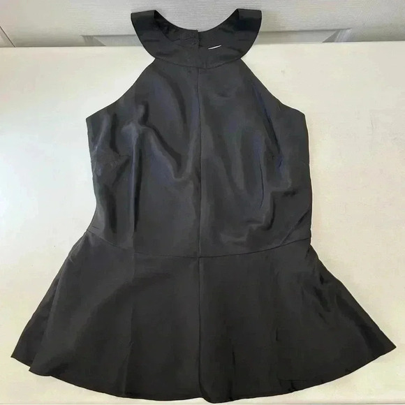 Ricki’s Blouse Sleeveless Peplum Halter Neckline Flowy Top Black Size 0/XS NWT - Picture 3 of 14